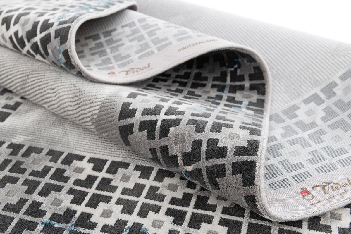 Rechteck Luxus Teppich Zurich in Grau von Hadorn™ - Lifestyle Image