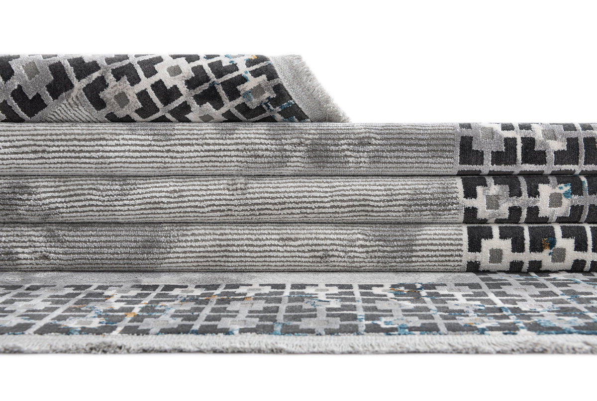 Rechteck Luxus Teppich Zurich in Grau von Hadorn™ - Lifestyle Image