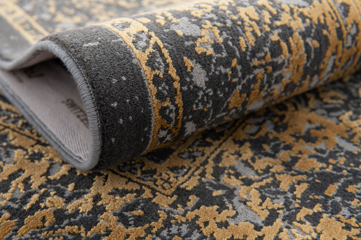 Rechteck Luxus Teppich Zurich in Dunkelgrau von Hadorn™ - Lifestyle Image