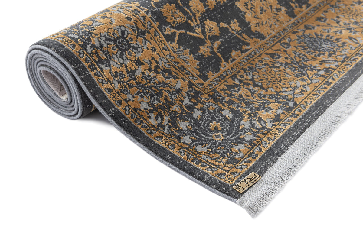 Rechteck Luxus Teppich Zurich in Dunkelgrau von Hadorn™ - Lifestyle Image