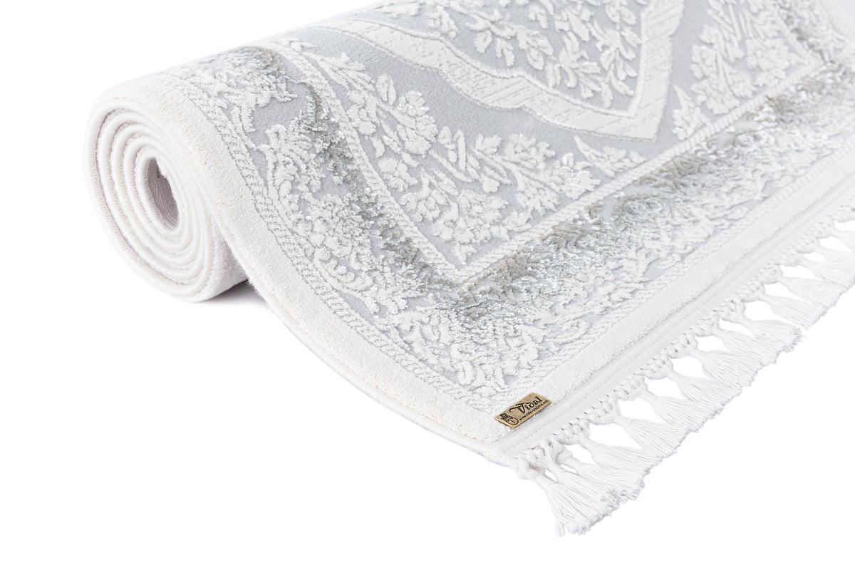 Oval Luxus Teppich Arosa in Weiss von Hadorn™ - Lifestyle Image