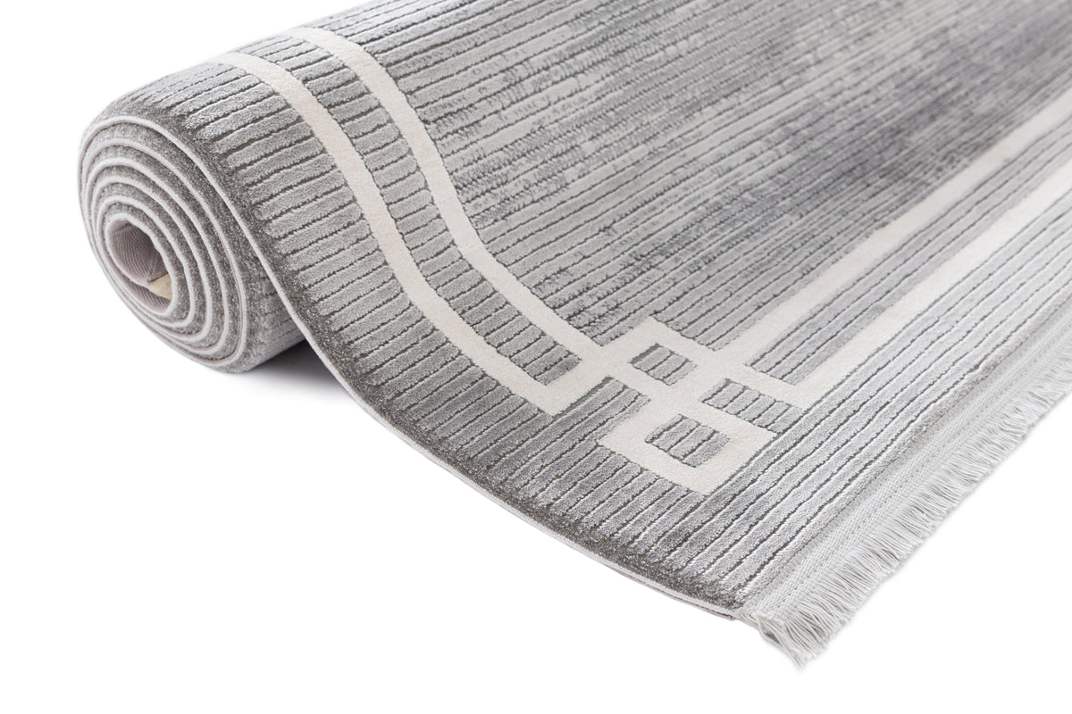 Rechteck Luxus Teppich Flims in Grau von Hadorn™ - Lifestyle Image