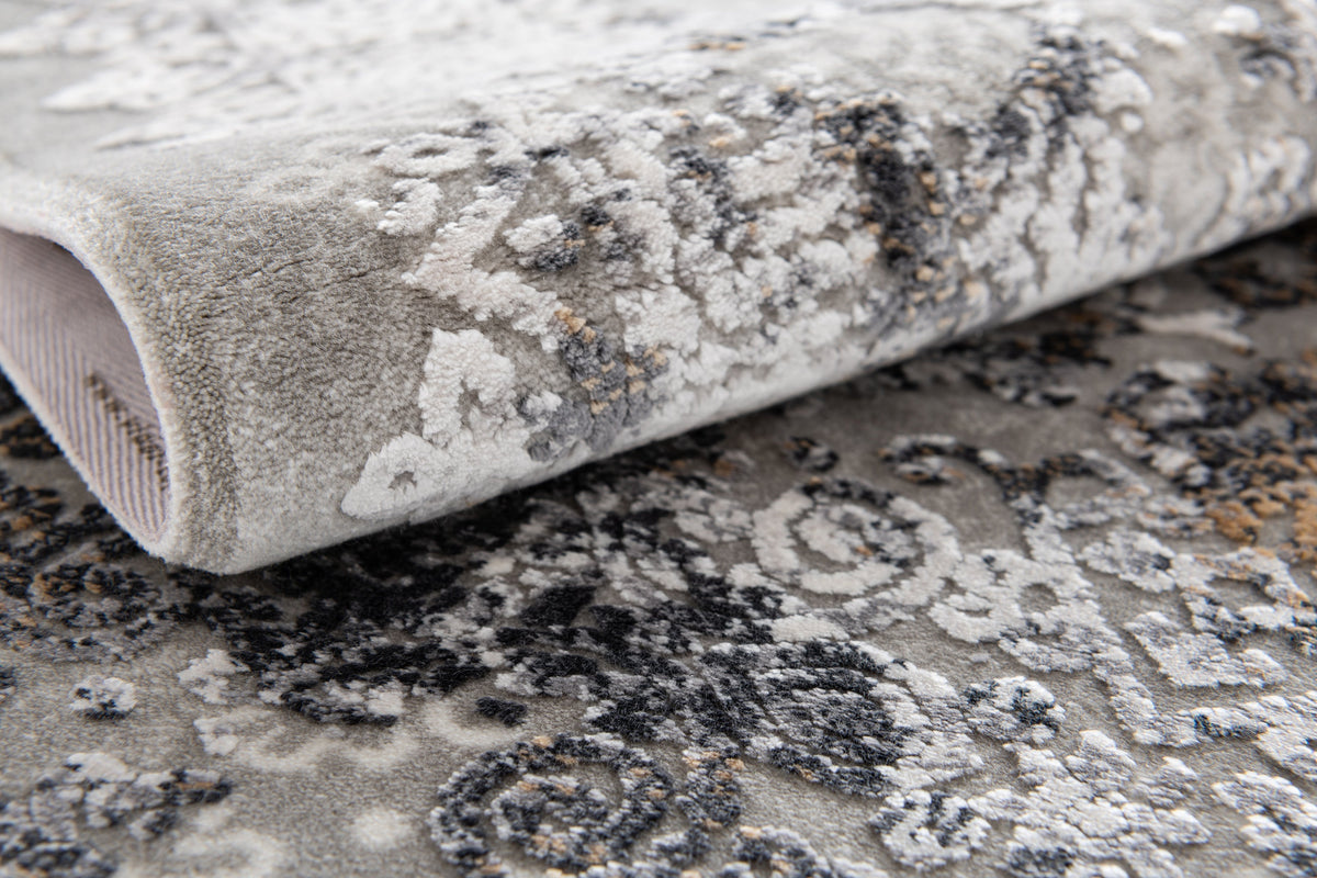 Rechteck Luxus Teppich Flims in Grau von Hadorn™ - Lifestyle Image