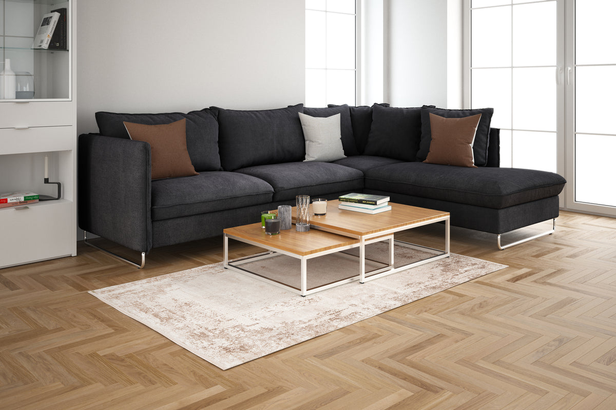 Rechteck Luxus Teppich Airolo in Braun von Hadorn™ - Lifestyle Image
