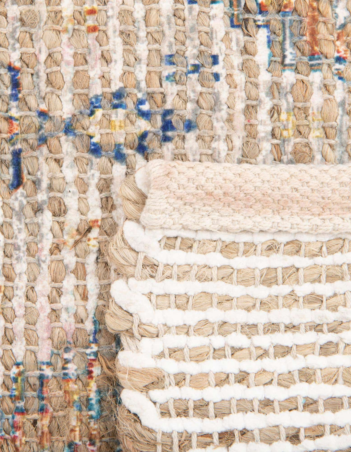 Rechteck Handgeflochten Teppich Chenille Jute in Orangegelb von Hadorn™ - Lifestyle Image