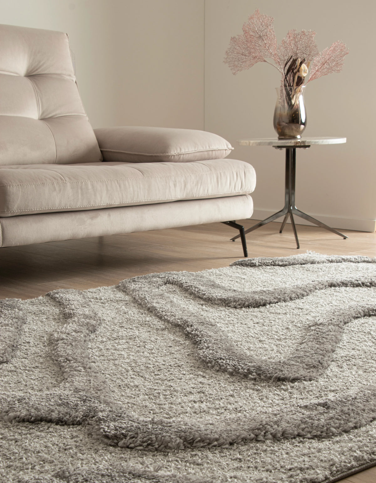 Rechteck Teppich Thun Glacies in Grau von Hadorn™ - Lifestyle Image