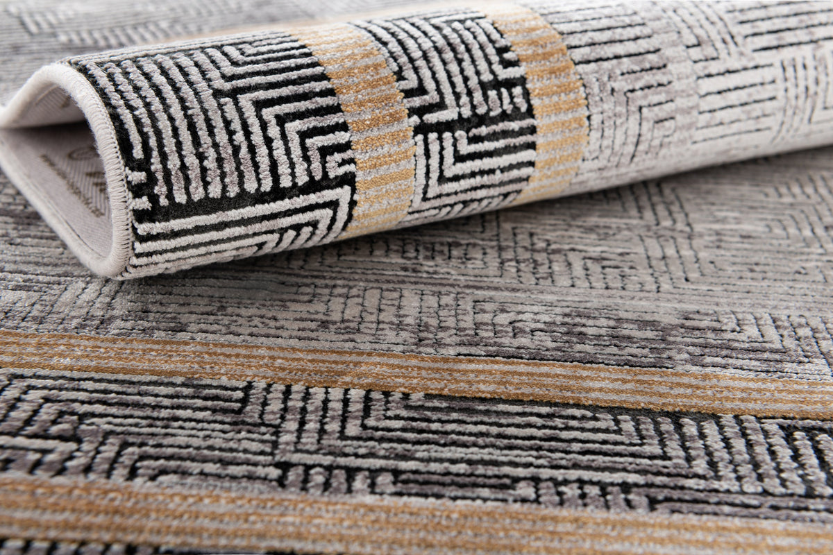 Rechteck Luxus Teppich Bad Ragaz in Grau von Hadorn™ - Lifestyle Image