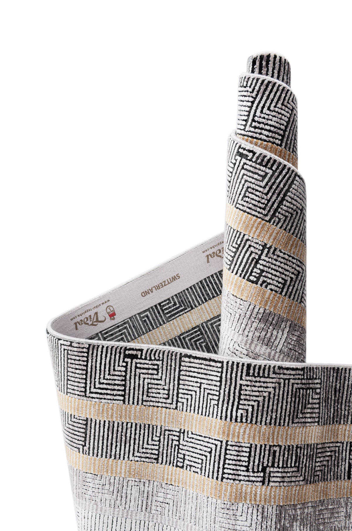 Rechteck Luxus Teppich Bad Ragaz in Grau von Hadorn™ - Lifestyle Image
