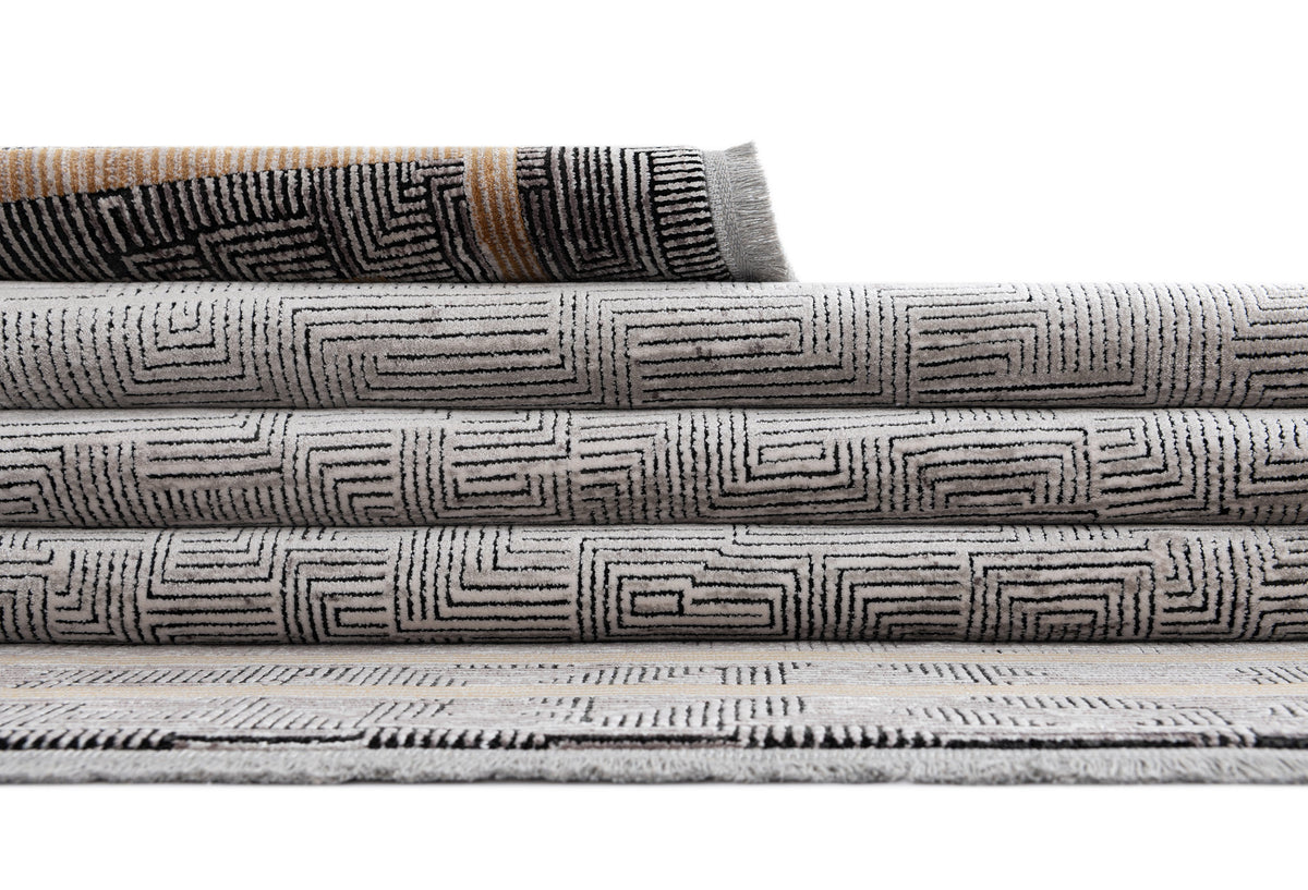 Rechteck Luxus Teppich Bad Ragaz in Grau von Hadorn™ - Lifestyle Image