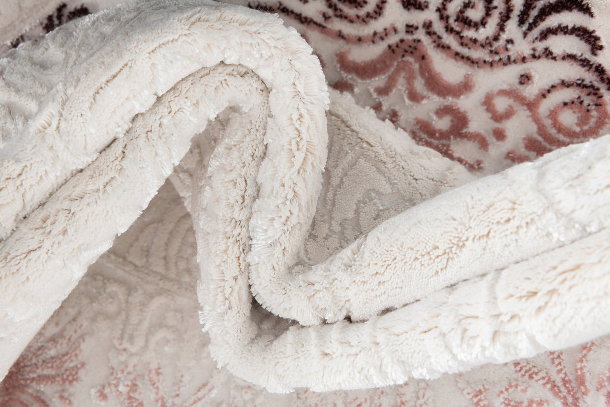 Rund Luxus Teppich Arosa in Weiss von Hadorn™ - Lifestyle Image