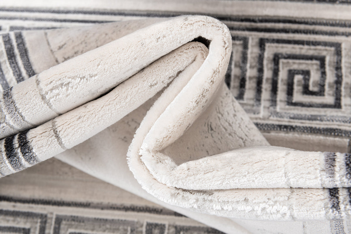 Rechteck Luxus Teppich Montreux in Hellgrau von Hadorn™ - Lifestyle Image