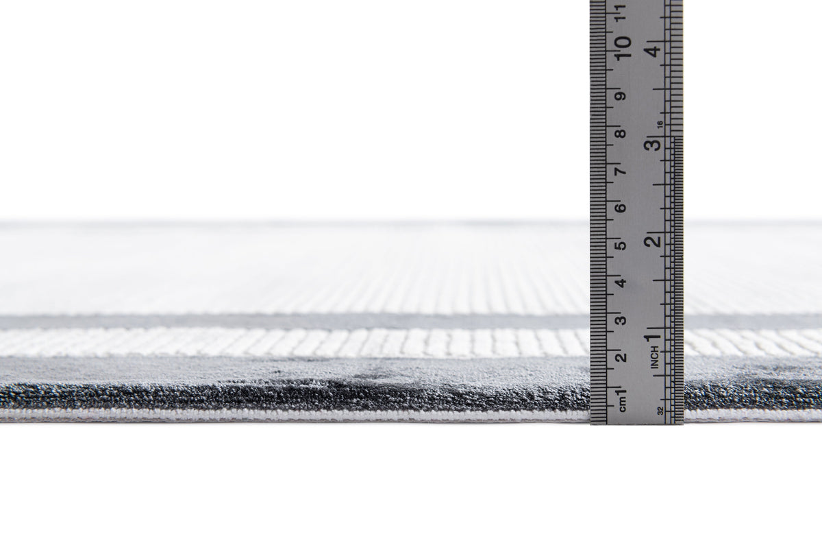 Rechteck Luxus Teppich Chiasso in Hellgrau von Hadorn™ - Lifestyle Image