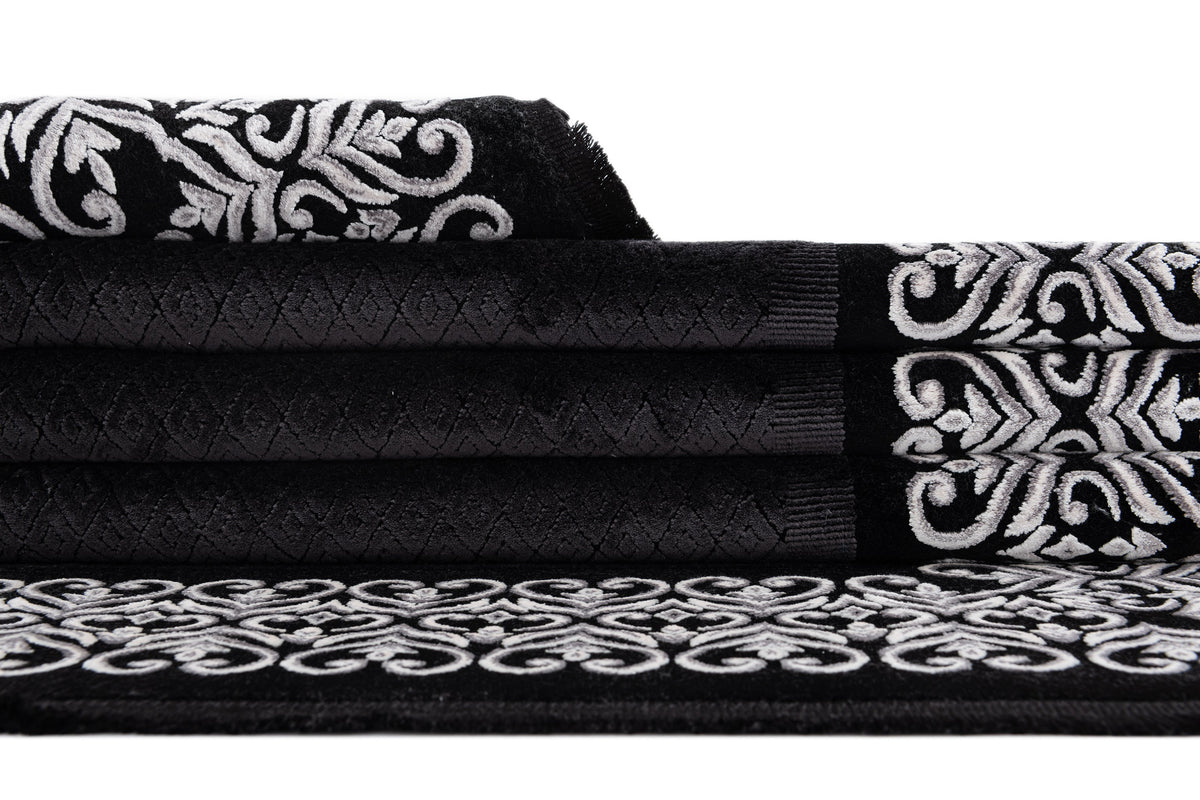 Läufer Luxus Teppich Laax in Schwarz von Hadorn™ - Lifestyle Image