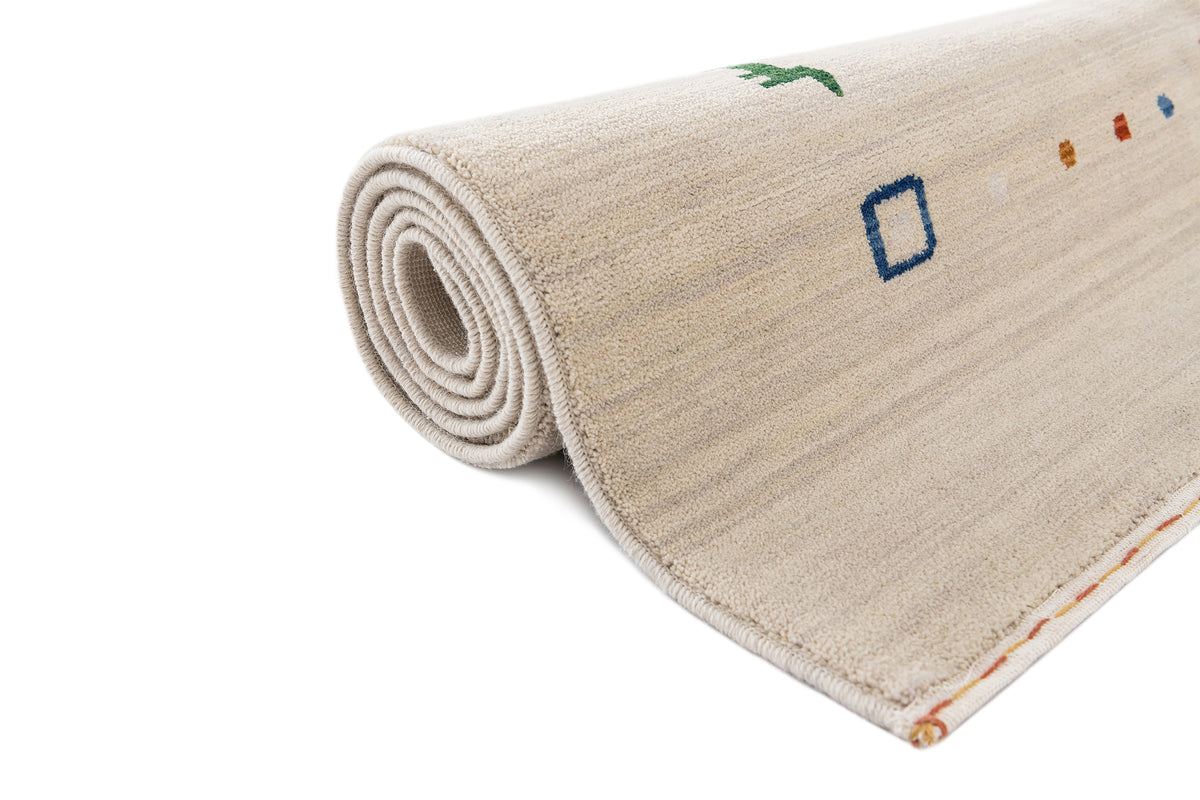 Quadratisch Teppich Emmen in Beige von Hadorn™ - Lifestyle Image