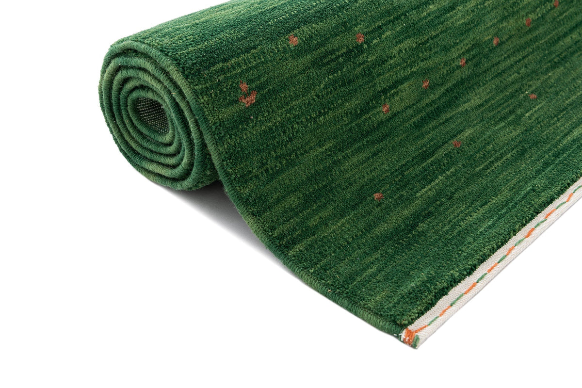 Quadratisch Teppich Emmen in Grün von Hadorn™ - Lifestyle Image