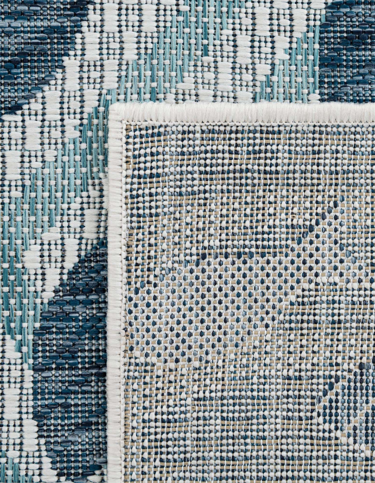 Rechteck Outdoor Teppich Tulum Outdoor in Blau von Hadorn™ - Lifestyle Image