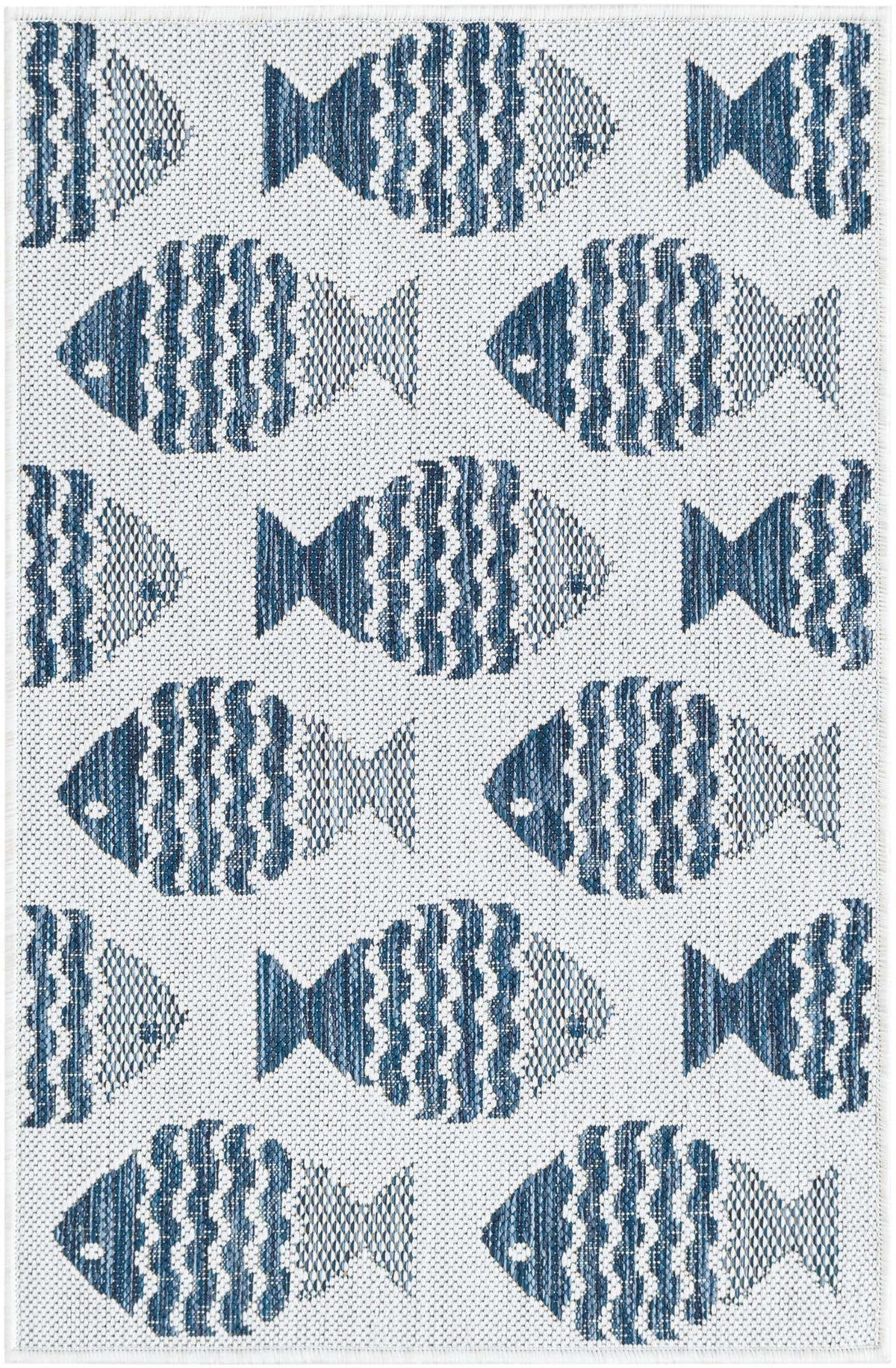 Rechteck Outdoor Teppich Tulum Outdoor in Marineblau von Hadorn™ - Lifestyle Image