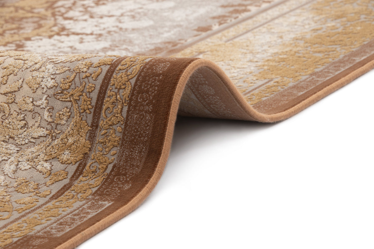 Rund Teppich Sophia Belamour in Braun von Hadorn™ - Lifestyle Image