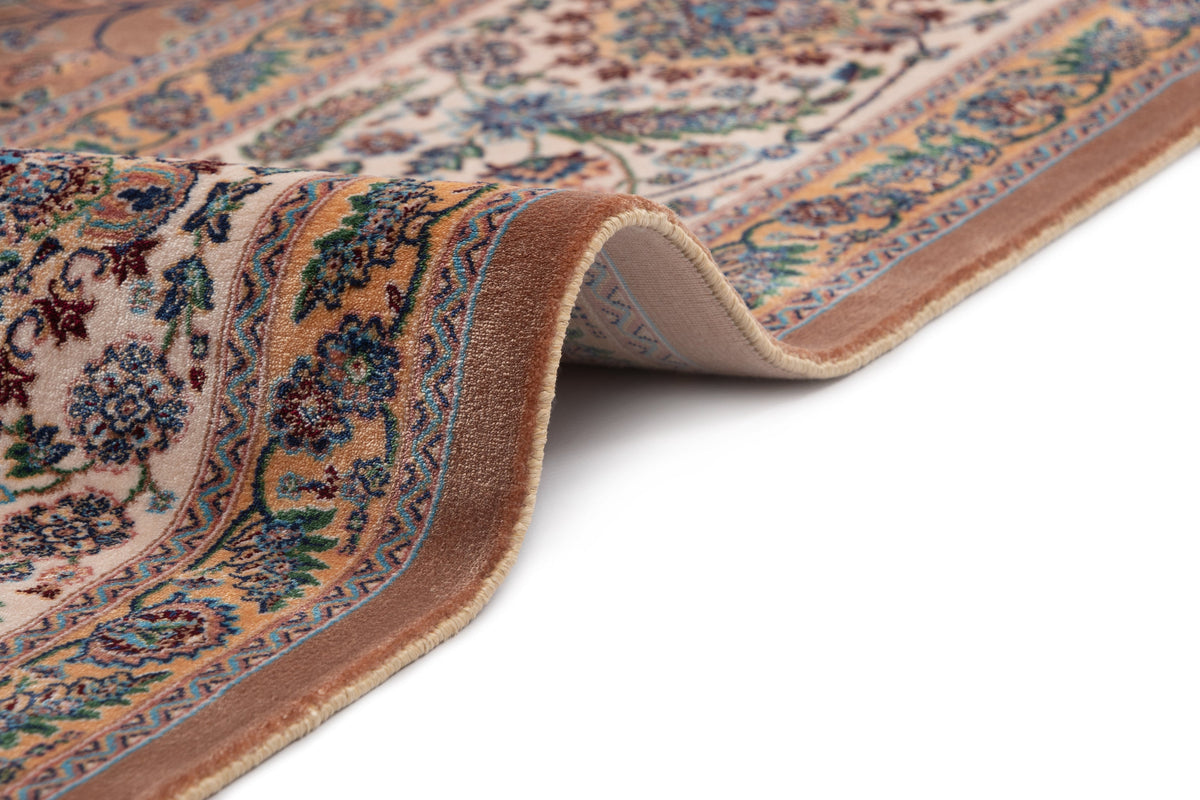 Rund Teppich Kalopsia Ravi in Beige von Hadorn™ - Lifestyle Image