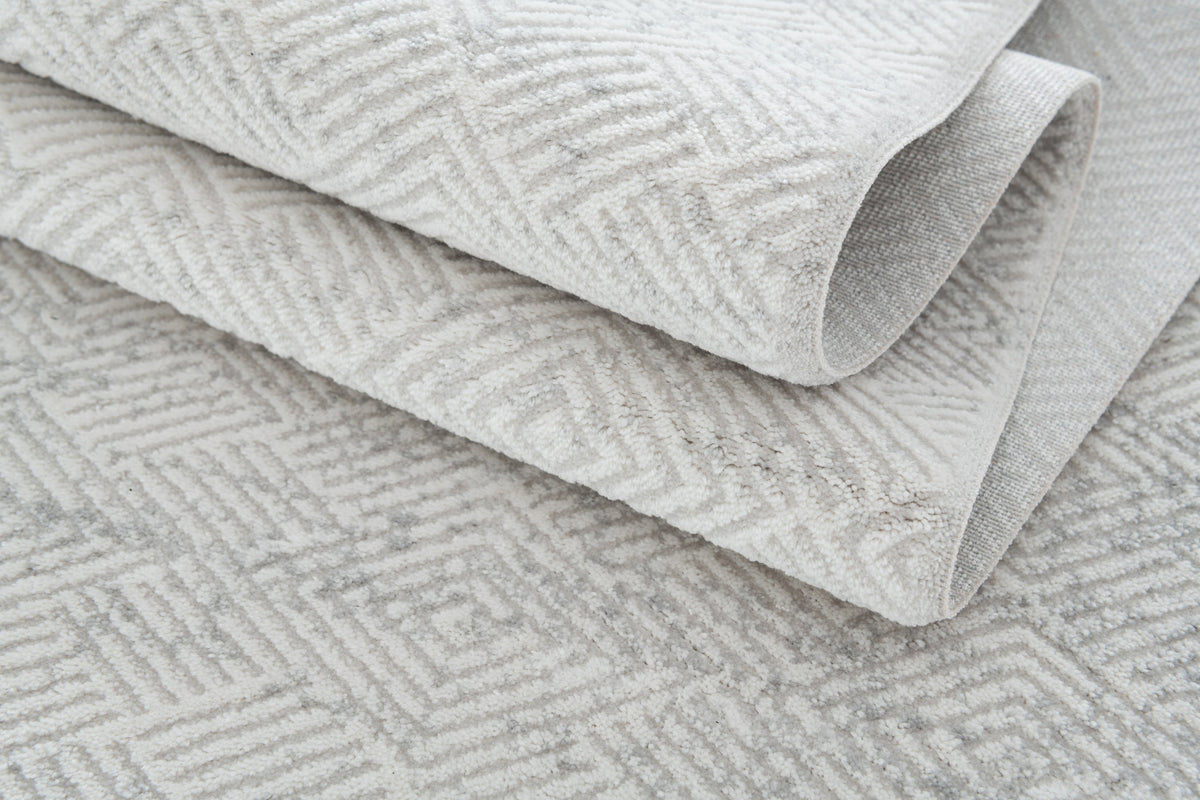 Rund Teppich Davos Cilia in Grau von Hadorn™ - Lifestyle Image