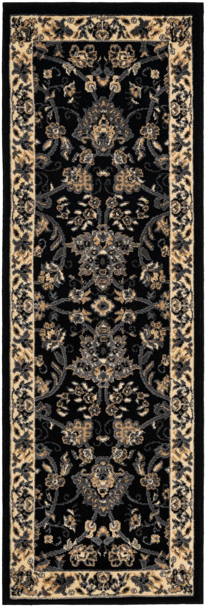 Läufer Teppich Kashan Design in Schwarz von Hadorn™ - Lifestyle Image