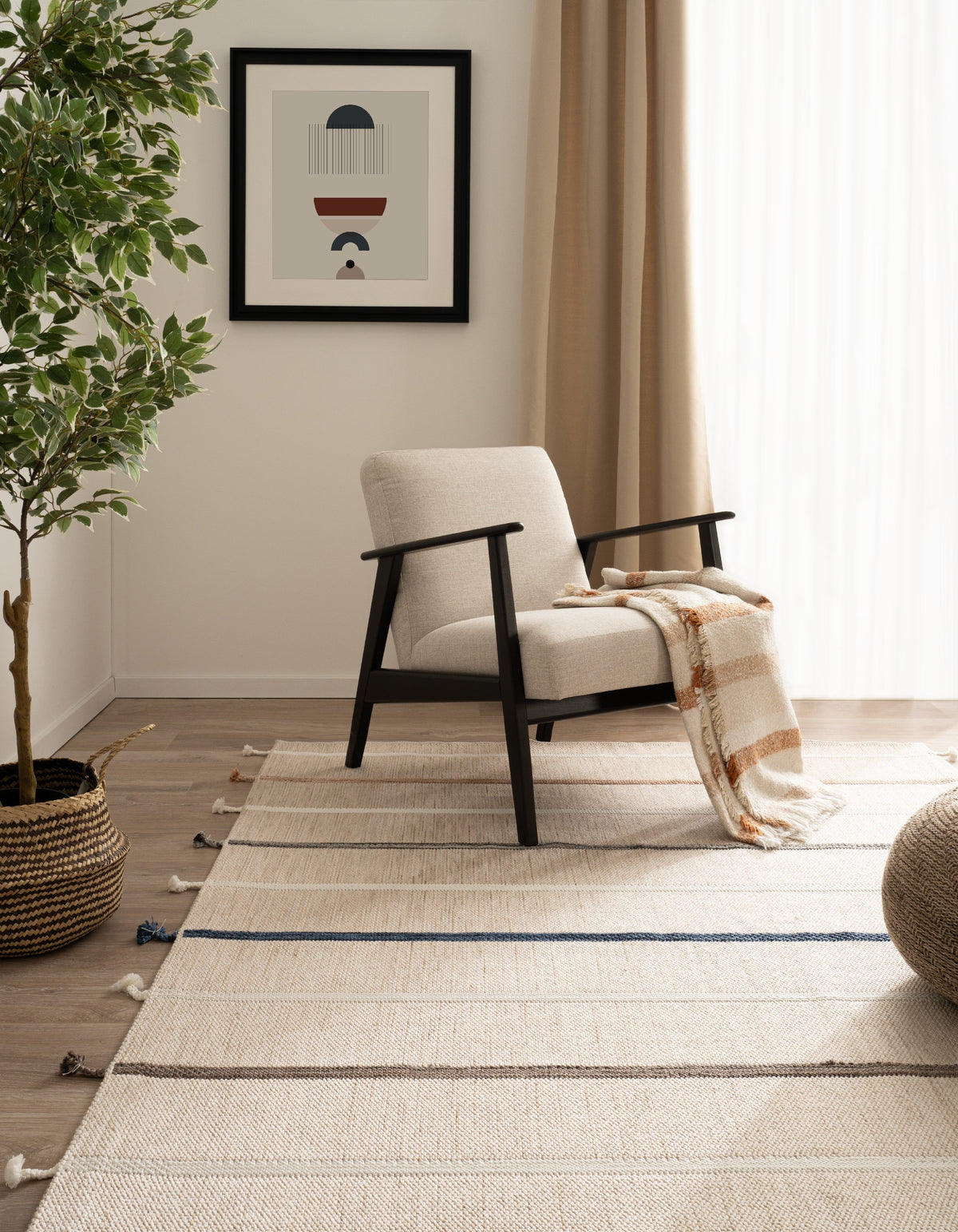 Rechteck Teppich Juniper Classic in Elfenbein von Hadorn™ - Lifestyle Image