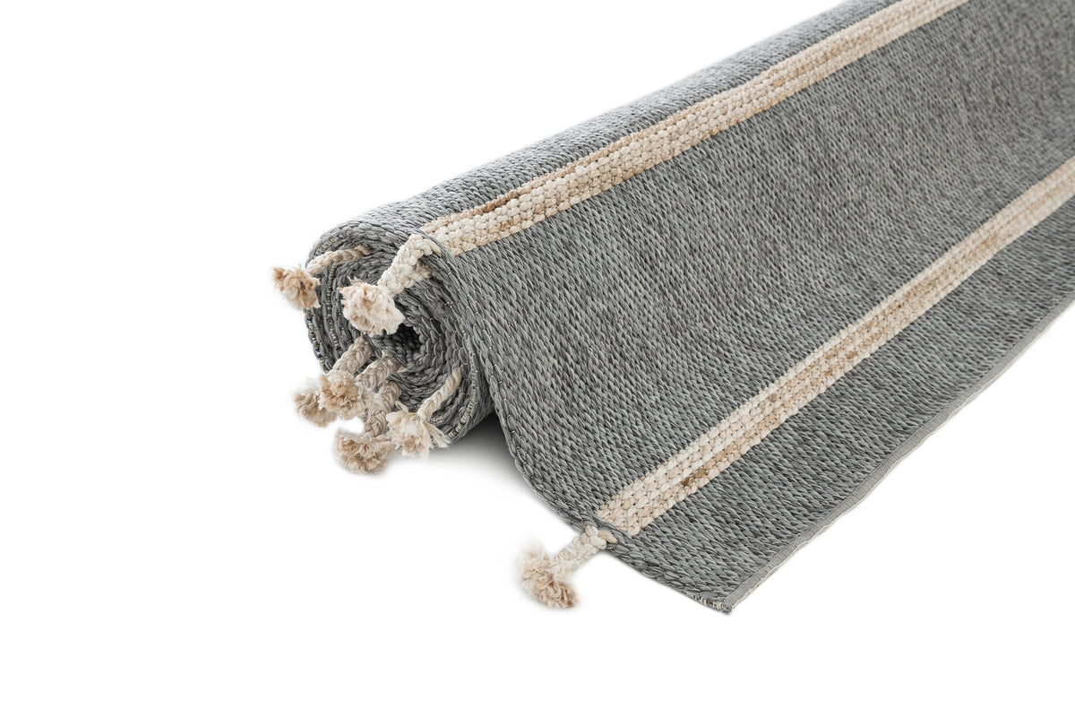 Läufer Teppich Juniper Boho in Grau von Hadorn™ - Lifestyle Image