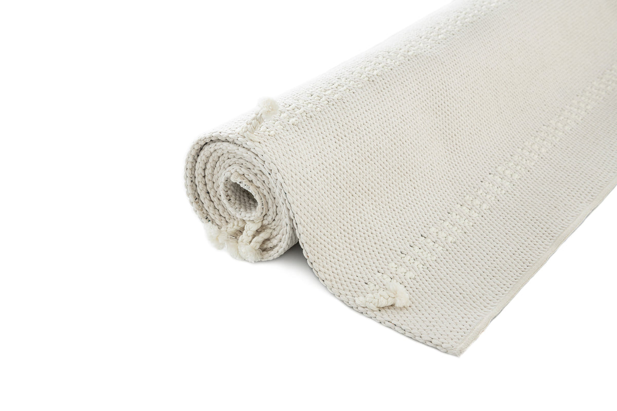 Läufer Teppich Juniper Solid in Weiss von Hadorn™ - Lifestyle Image