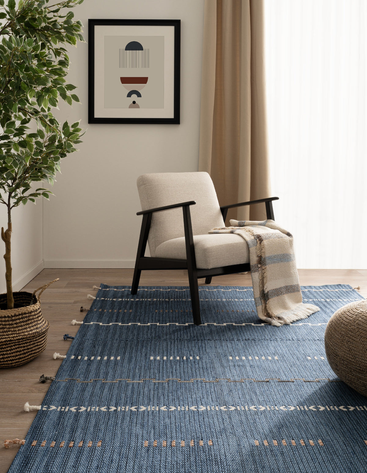 Läufer Teppich Juniper Greka in Blau von Hadorn™ - Lifestyle Image