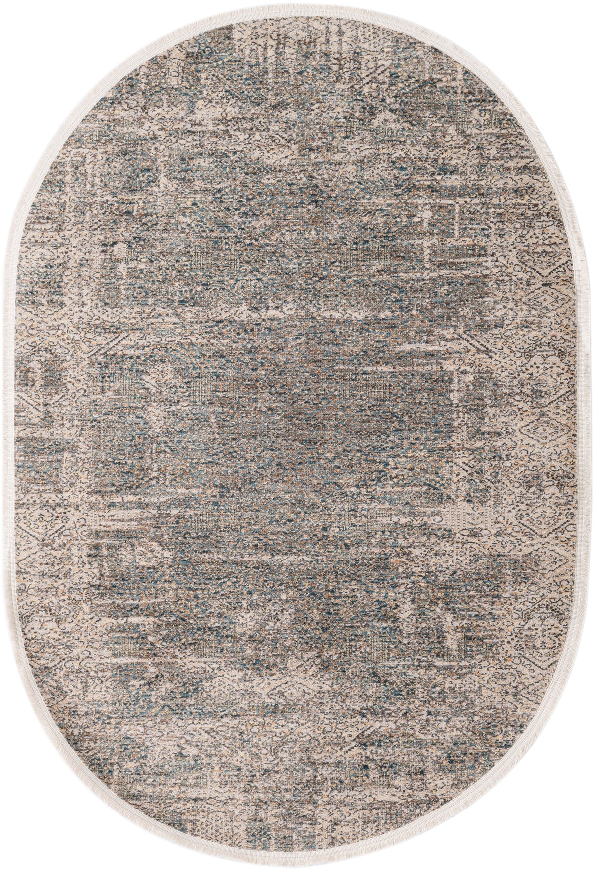 Oval Teppich Zora Modern in Elfenbein von Hadorn™ - Lifestyle Image