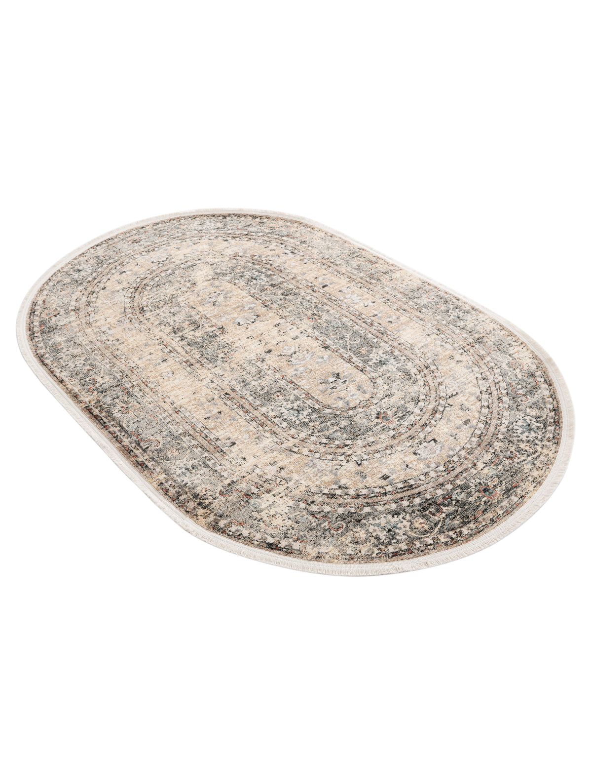 Oval Teppich Zora Modern in Creme von Hadorn™ - Lifestyle Image