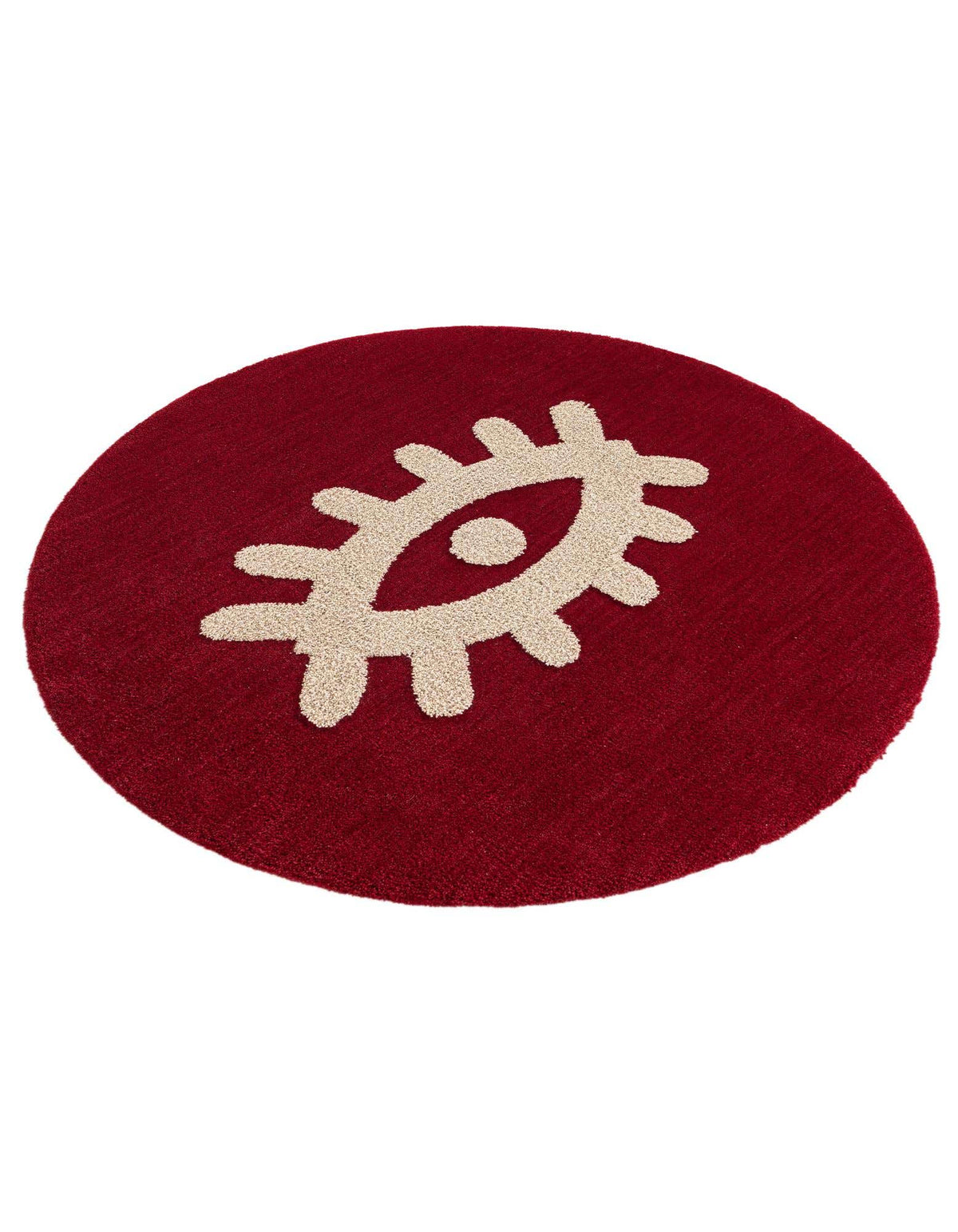 Rund Teppich AI Handgetuftet in Rot von Hadorn™ - Lifestyle Image