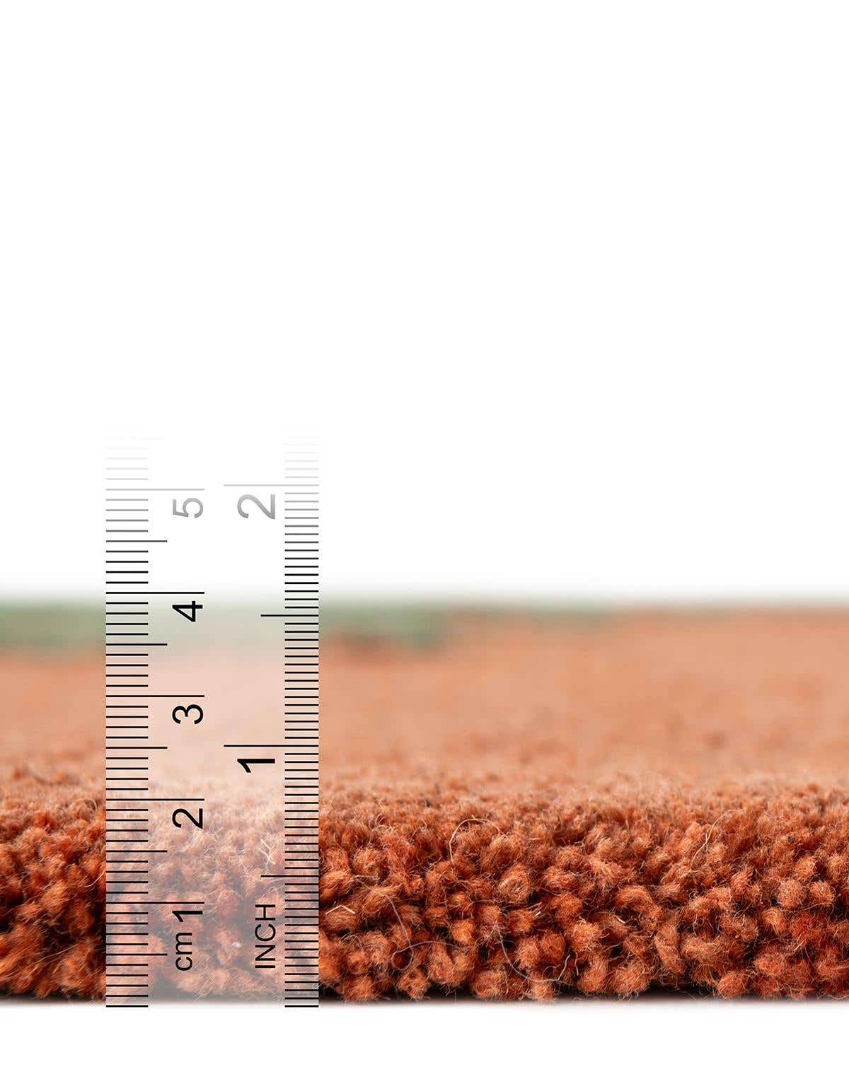 Quadratisch Teppich AI Handgetuftet in Orange und Grün von Hadorn™ - Lifestyle Image