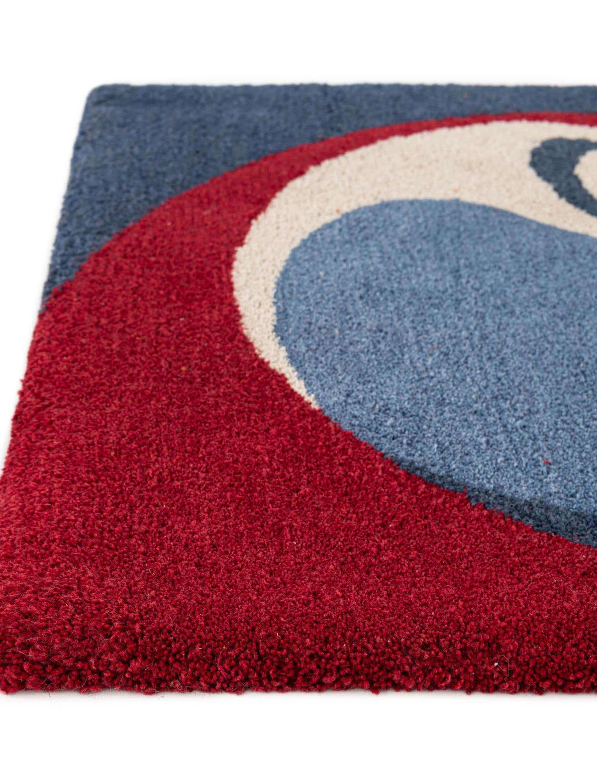 Läufer Teppich AI Handgetuftet in Blau und Rot von Hadorn™ - Lifestyle Image