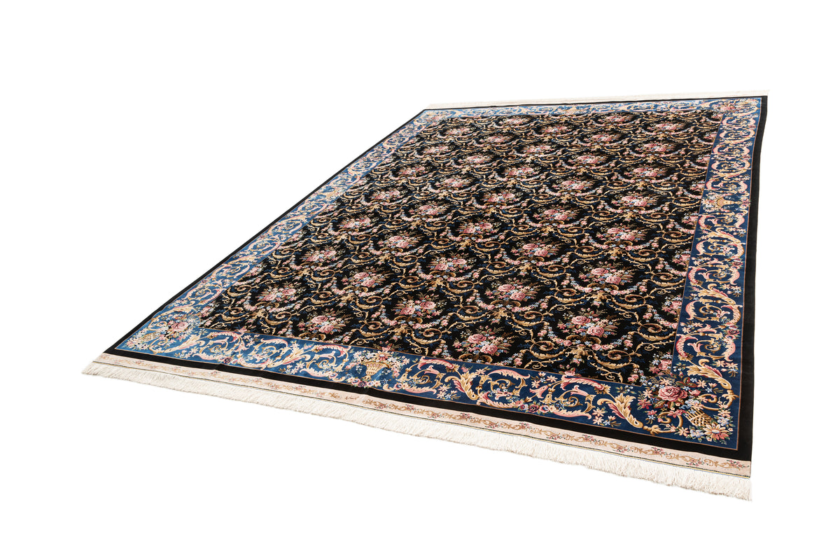 Rechteck Teppich Ghom Design in Schwarz von Hadorn™ - Lifestyle Image