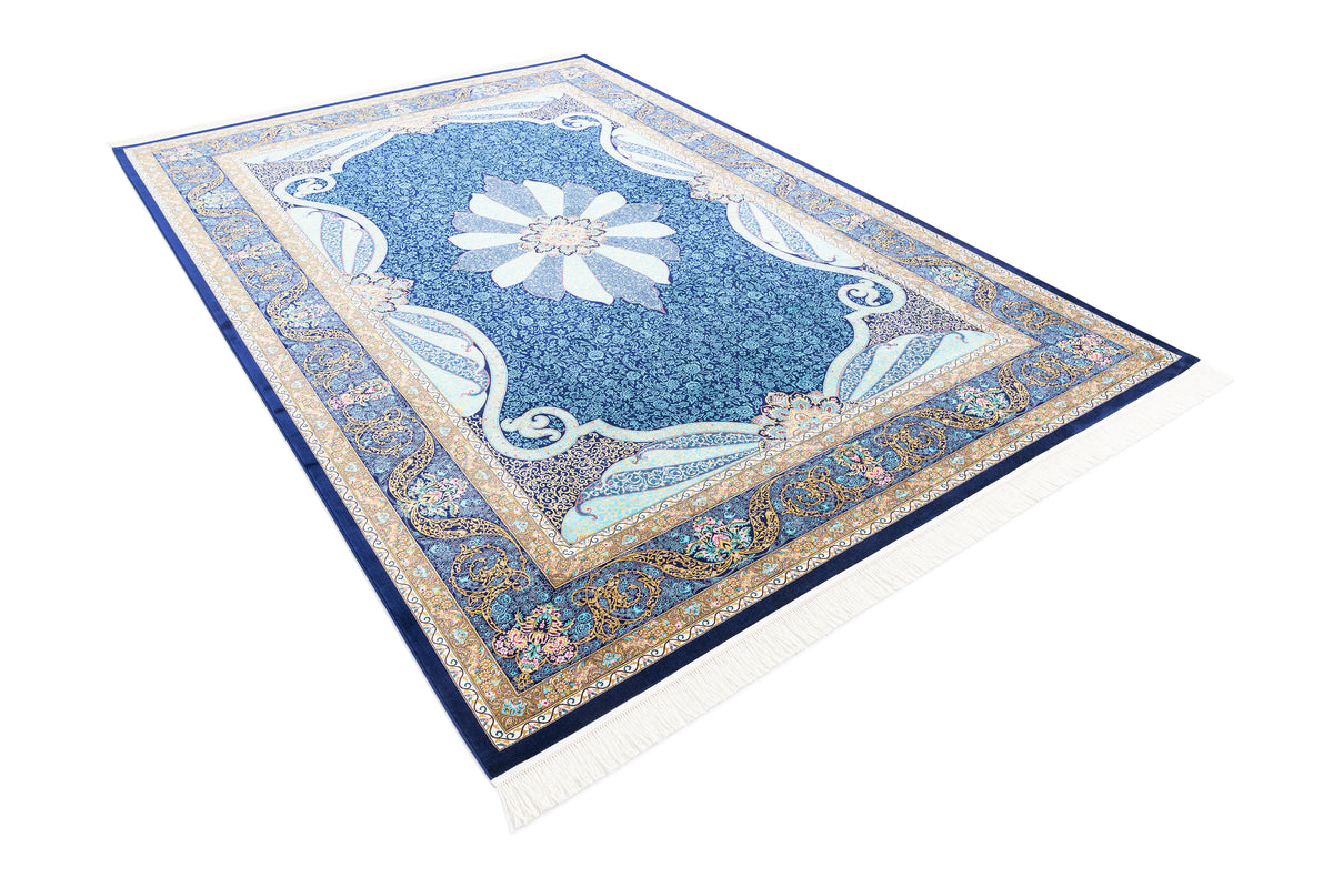 Rechteck Luxus Teppich Vidal Classic Edition in Blau von Hadorn™ - Lifestyle Image