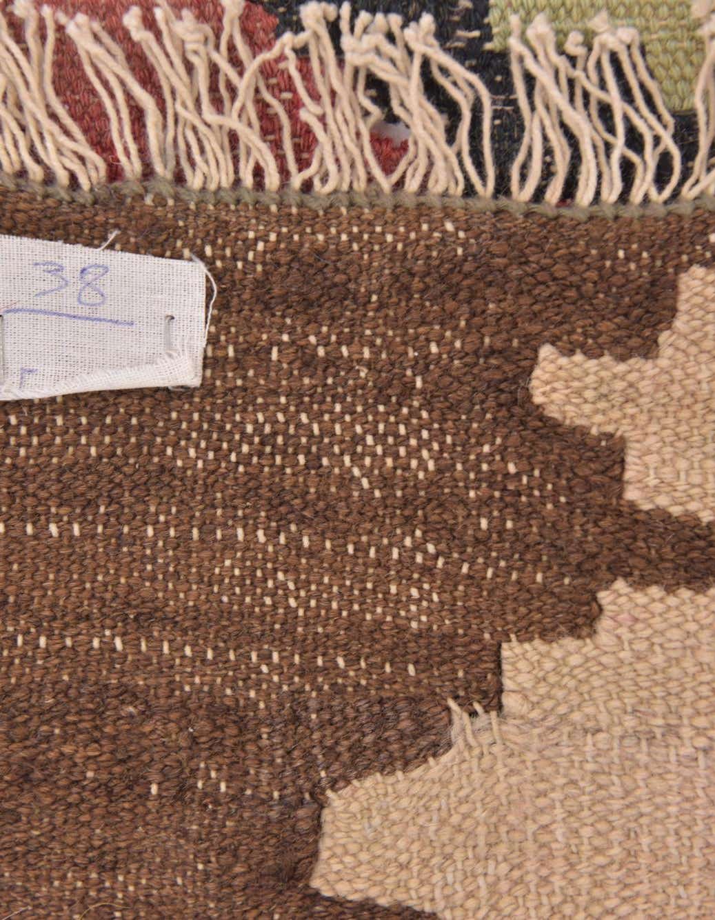 Rechteck Handgeflochten Teppich Kelim Fars in Rostrot von Hadorn™ - Lifestyle Image
