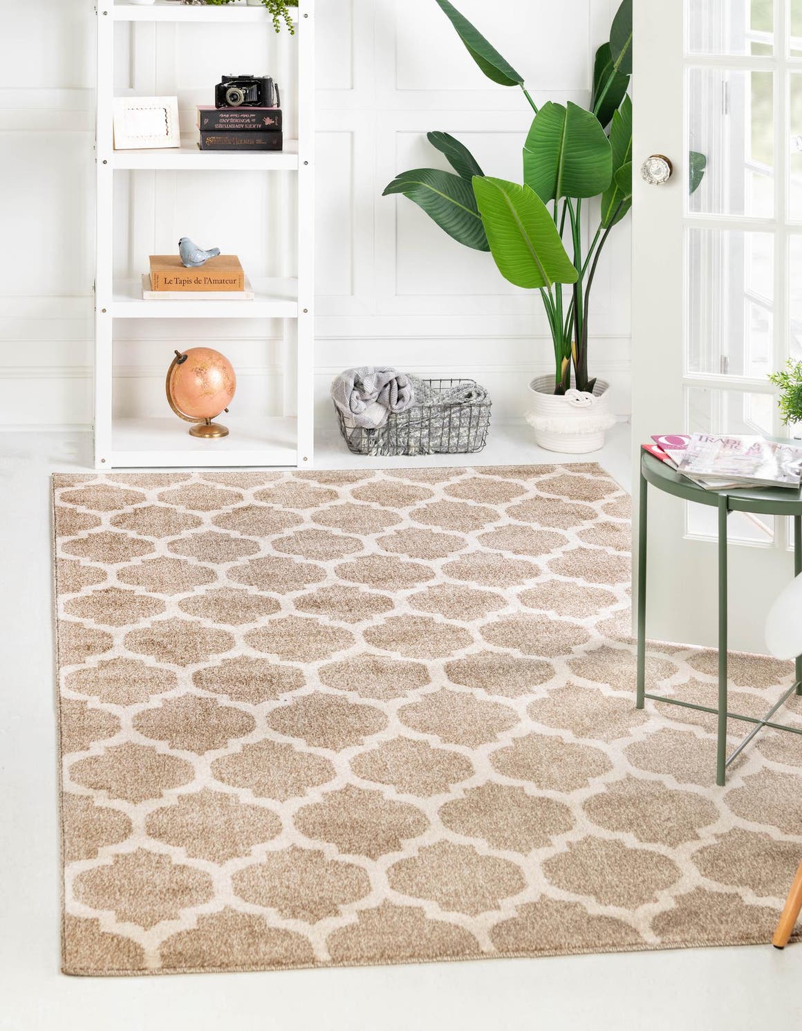 Rechteck Teppich Trellis in Hellbraun von Hadorn™ - Lifestyle Image