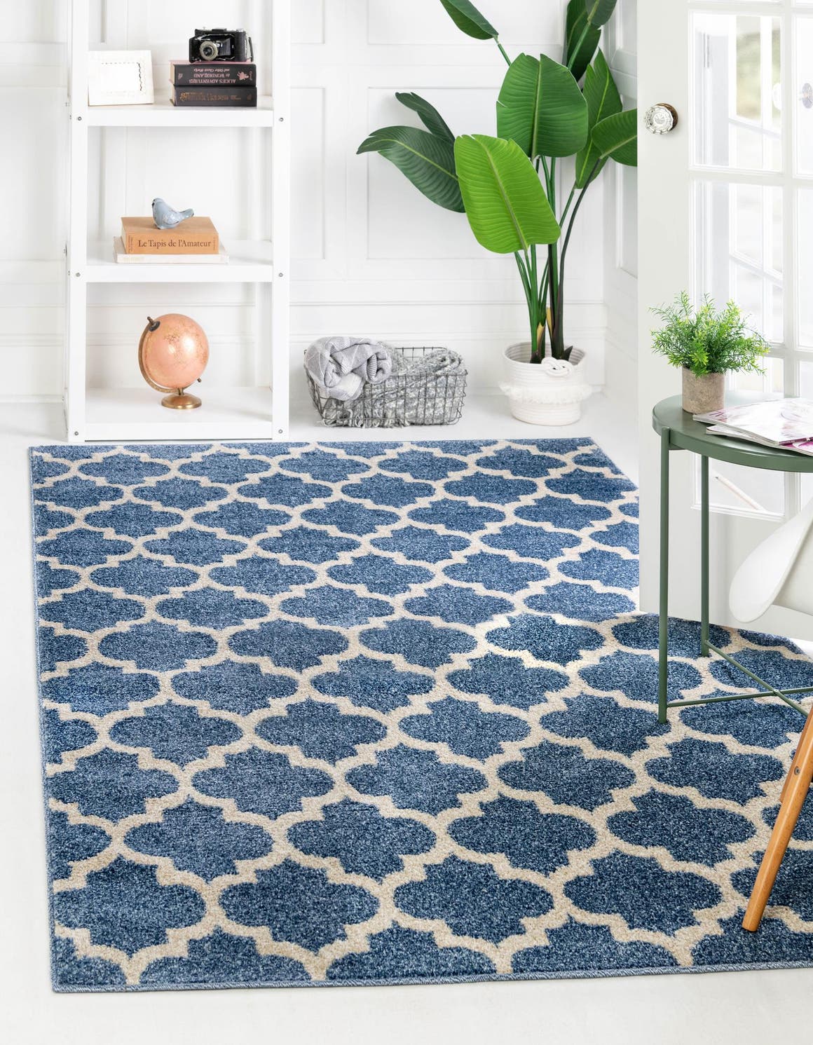 Rechteck Teppich Trellis in Hellblau von Hadorn™ - Lifestyle Image