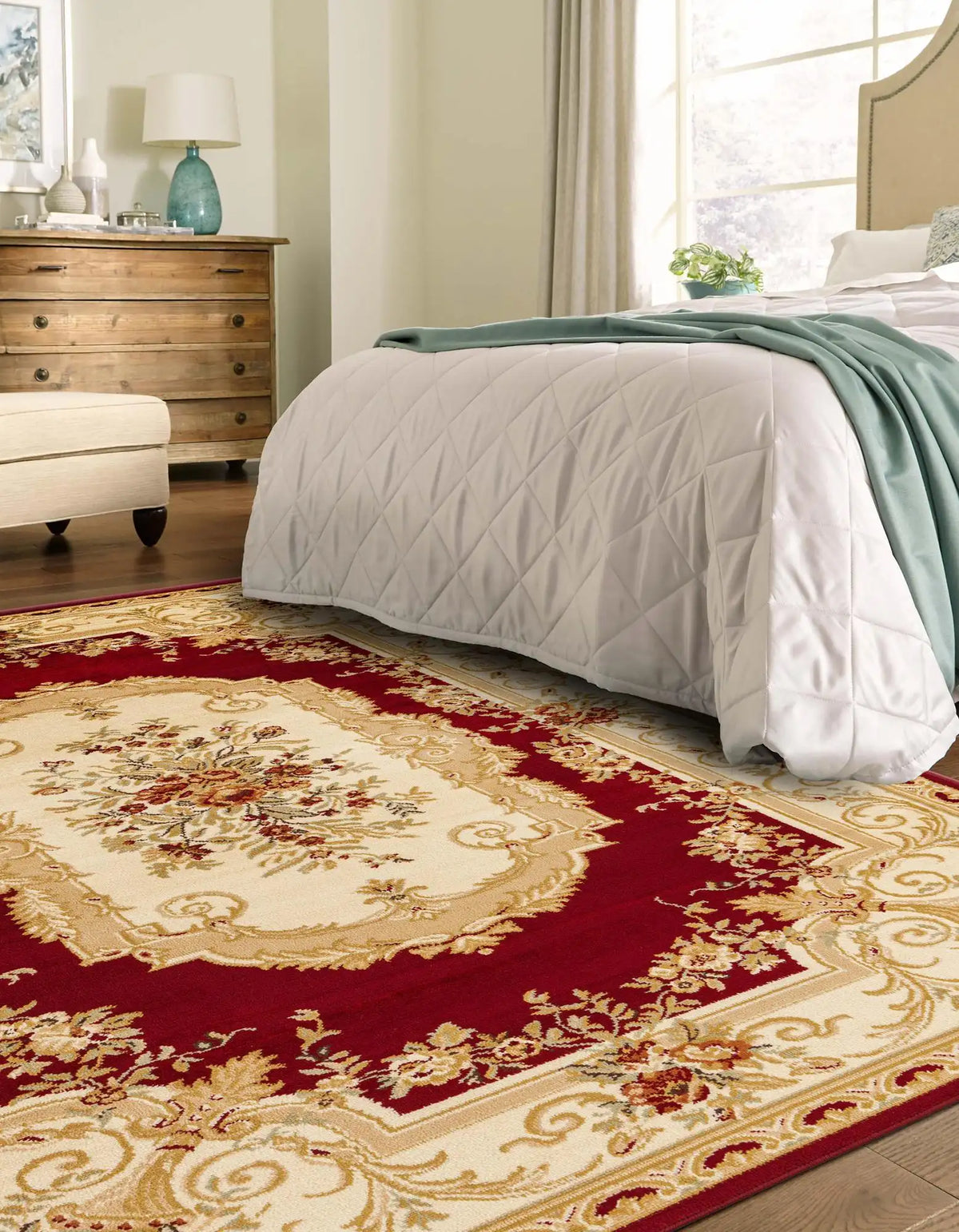 Rechteck Teppich Classic Aubusson in Rot von Hadorn™ - Lifestyle Image