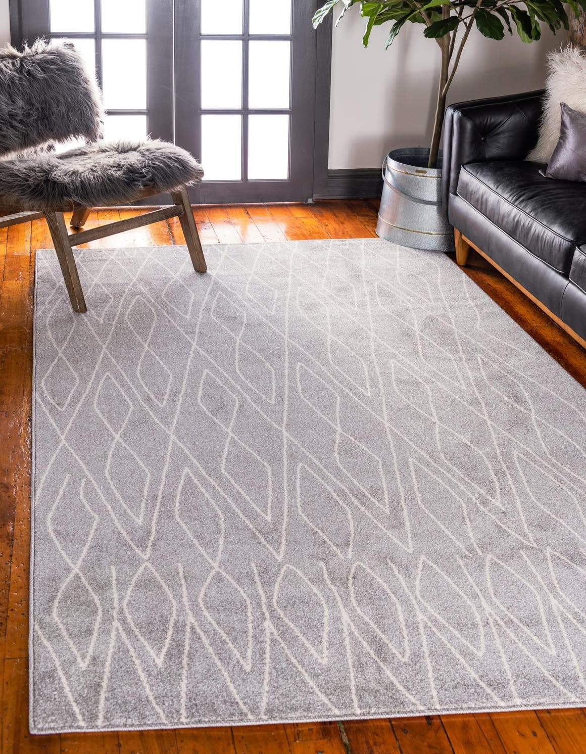 Rechteck Teppich Tangier in Grau von Hadorn™ - Lifestyle Image
