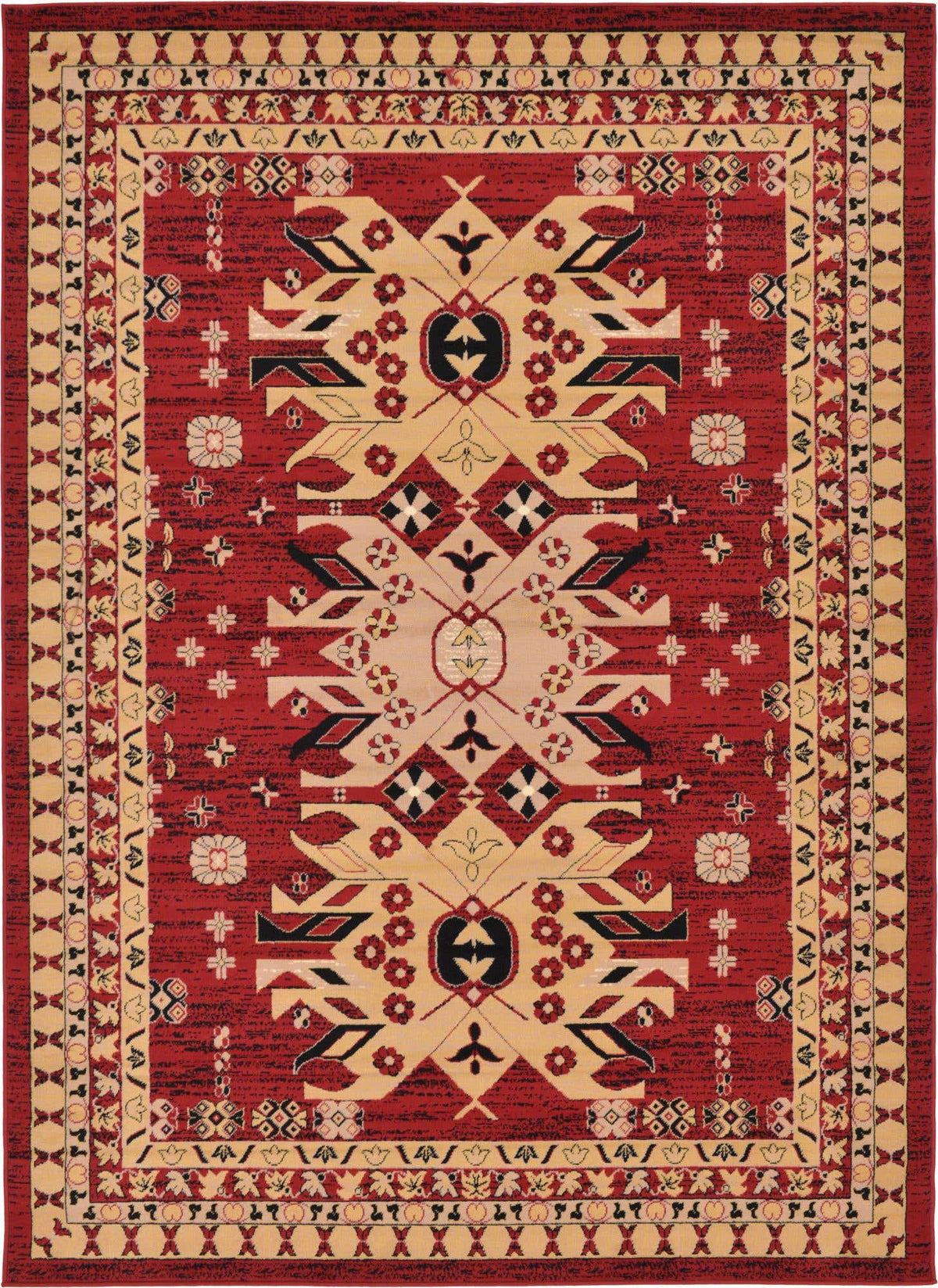 Rechteck Teppich Heriz Design in Rot von Hadorn™ - Lifestyle Image