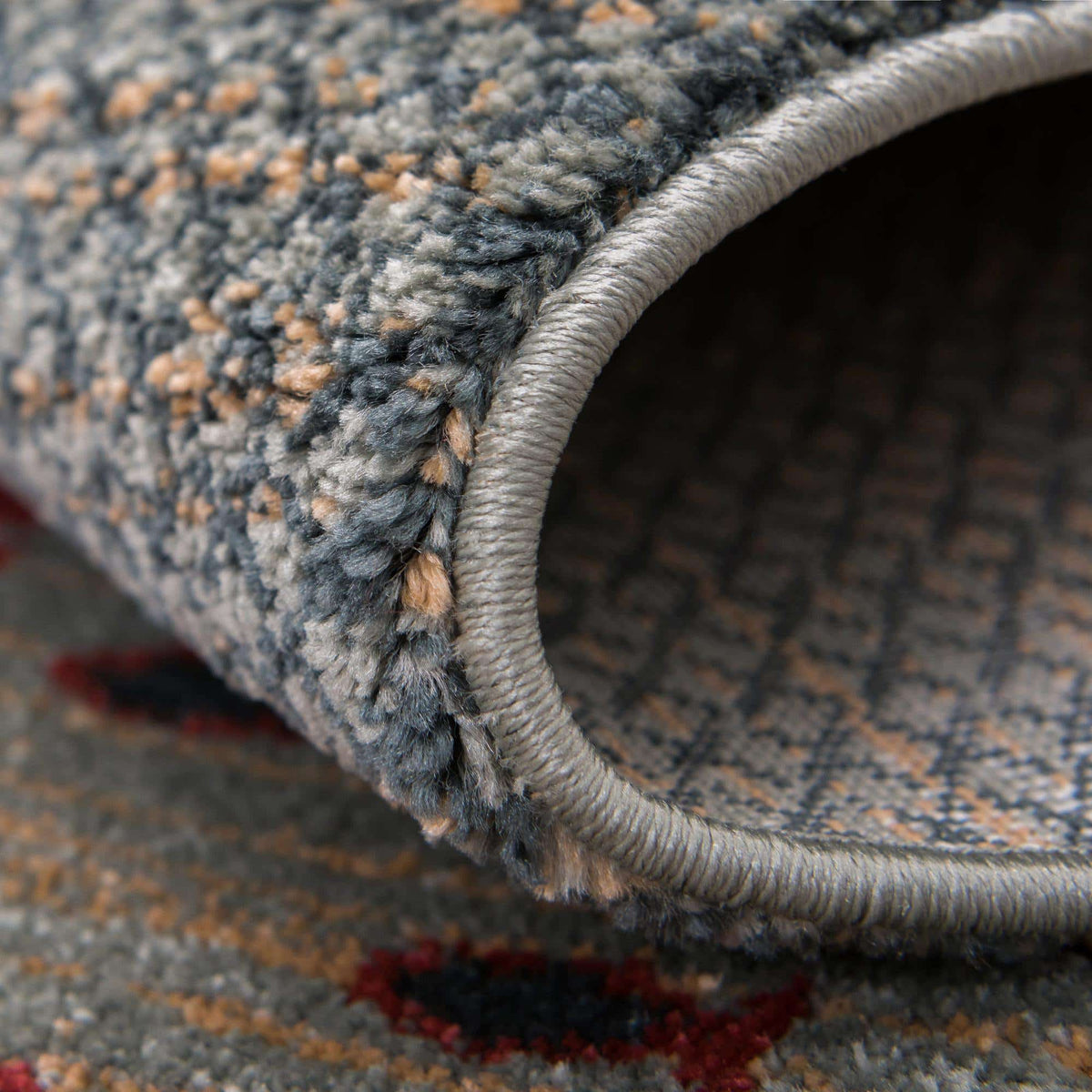 Quadratisch Teppich Kashkuli Gabbeh in Blau von Hadorn™ - Lifestyle Image