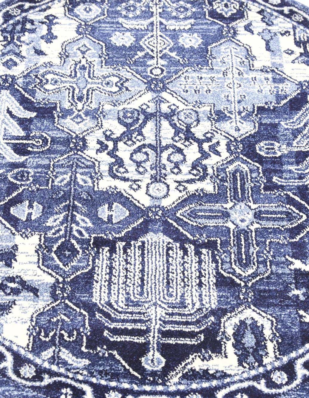 Rund Teppich Vista in Blau von Hadorn™ - Lifestyle Image