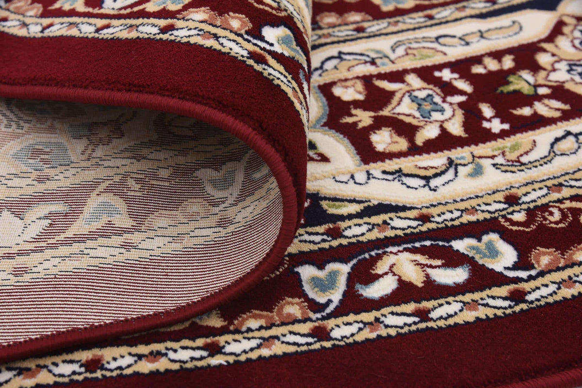 Rund Teppich Nain Design in Rot von Hadorn™ - Lifestyle Image