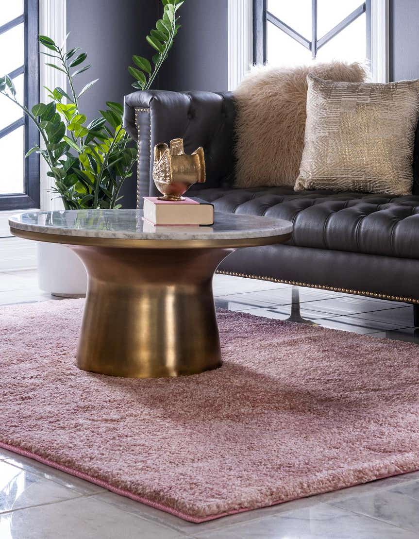 Rechteck Teppich Solid Frieze in Rosa von Hadorn™ - Lifestyle Image