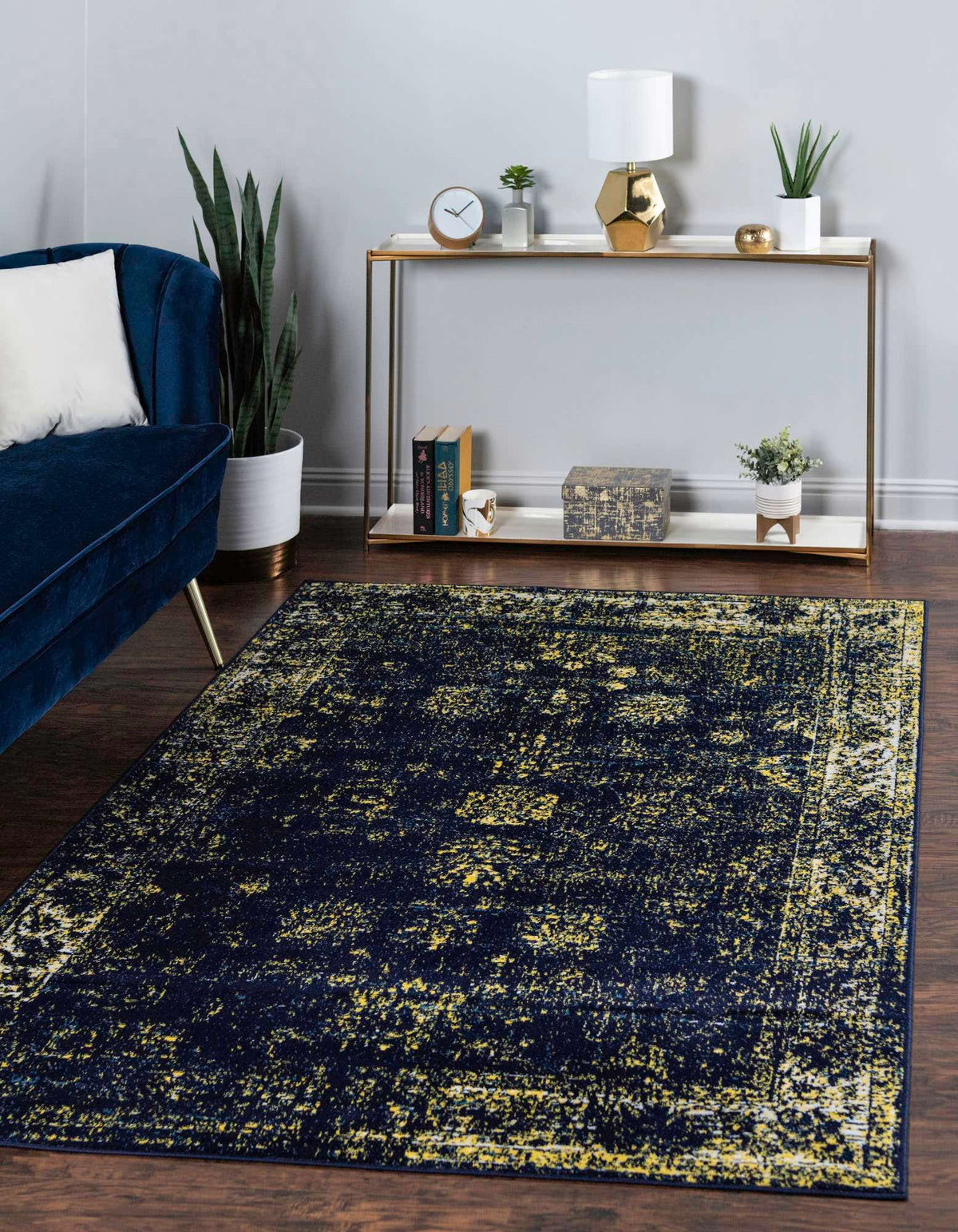Rechteck Teppich Monaco in Blau von Hadorn™ - Lifestyle Image