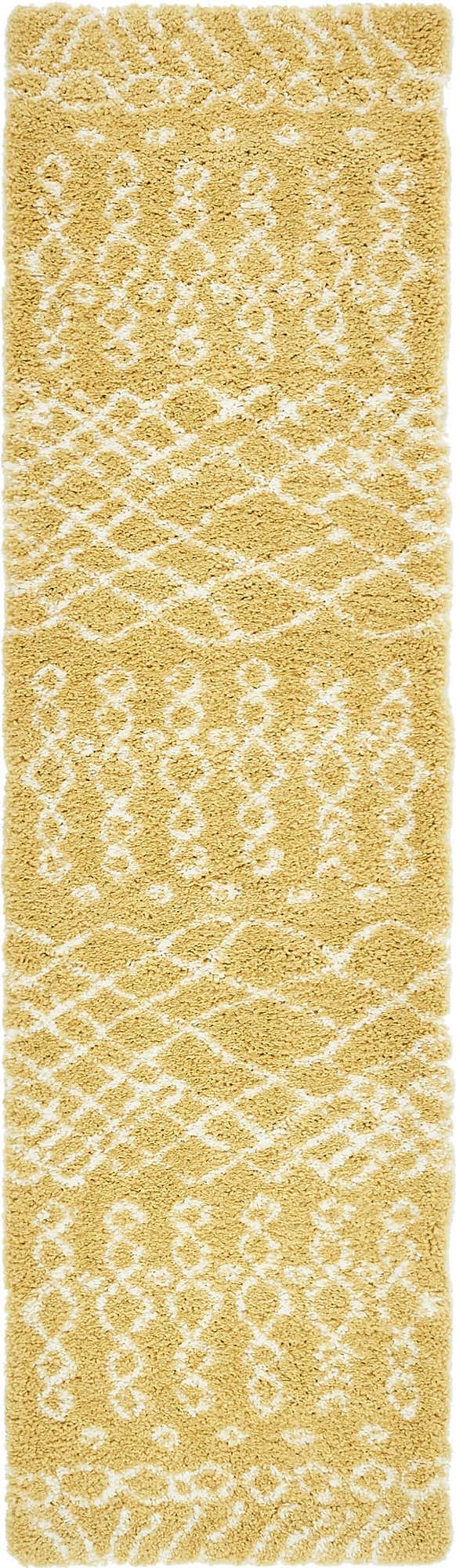 Läufer Hochflorteppich Marrakesh Shag in Gelb von Hadorn™ - Lifestyle Image