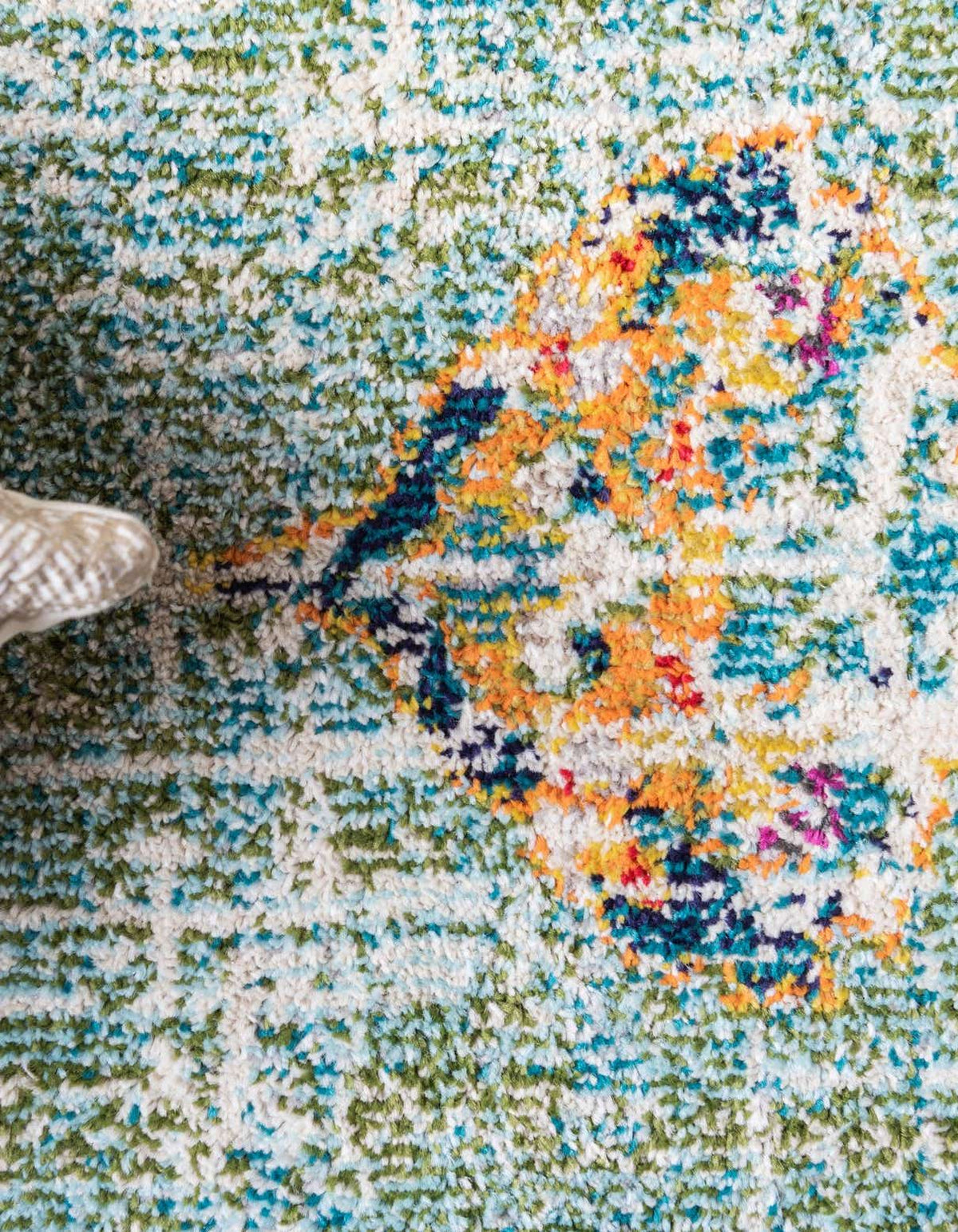 Quadratisch Teppich Carrington in Grün von Hadorn™ - Lifestyle Image