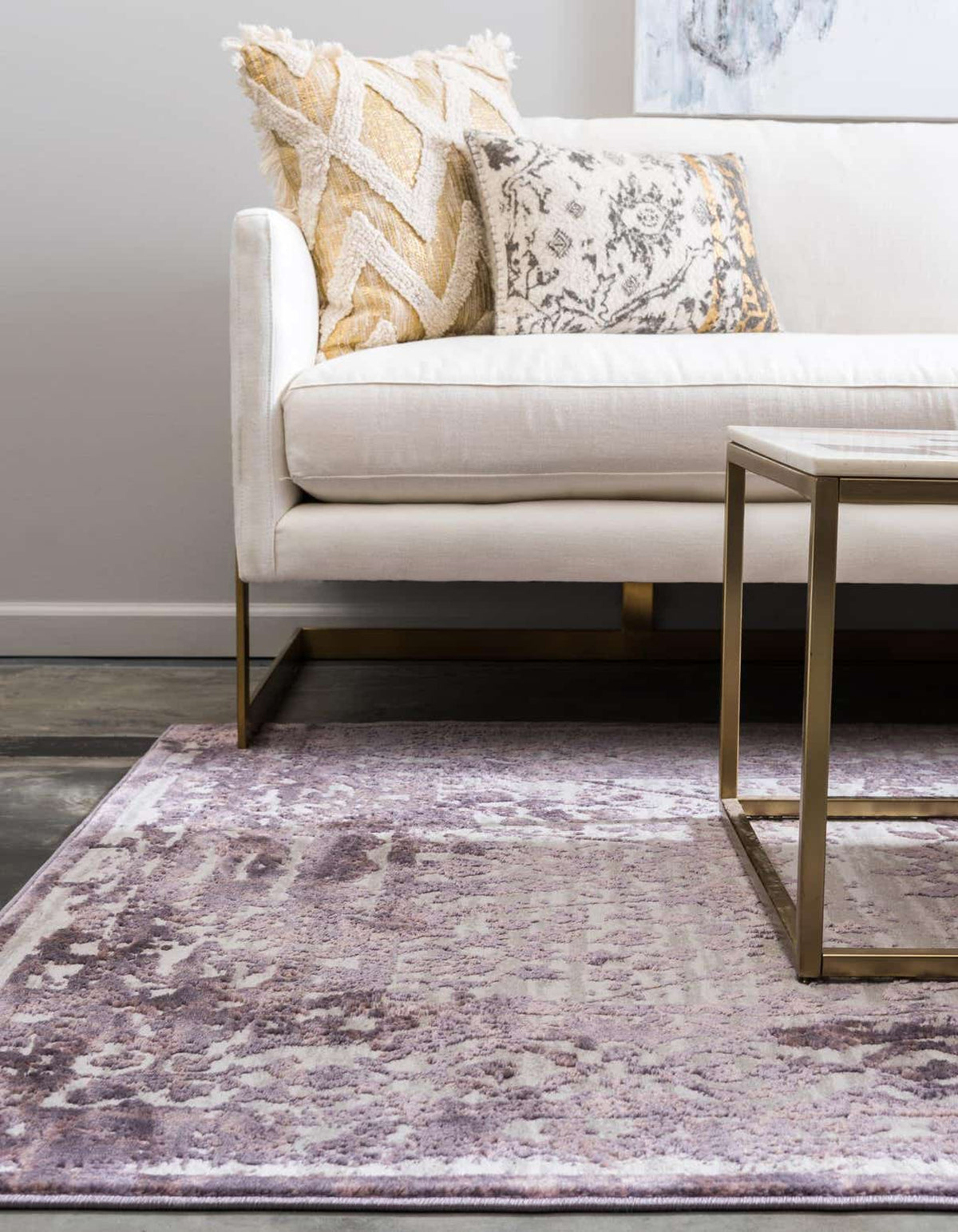 Rechteck Teppich Chesterfield in Violett von Hadorn™ - Lifestyle Image